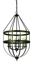 Framburg 1018 BN - 6-Light Brushed Nickel Hannover Foyer Chandelier