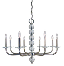 Framburg 4968 PN - 8-Light Polished Nickel Glamour Chandelier