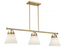 Savoy House Meridian M100125NB - 3-Light Linear Chandelier in Natural Brass