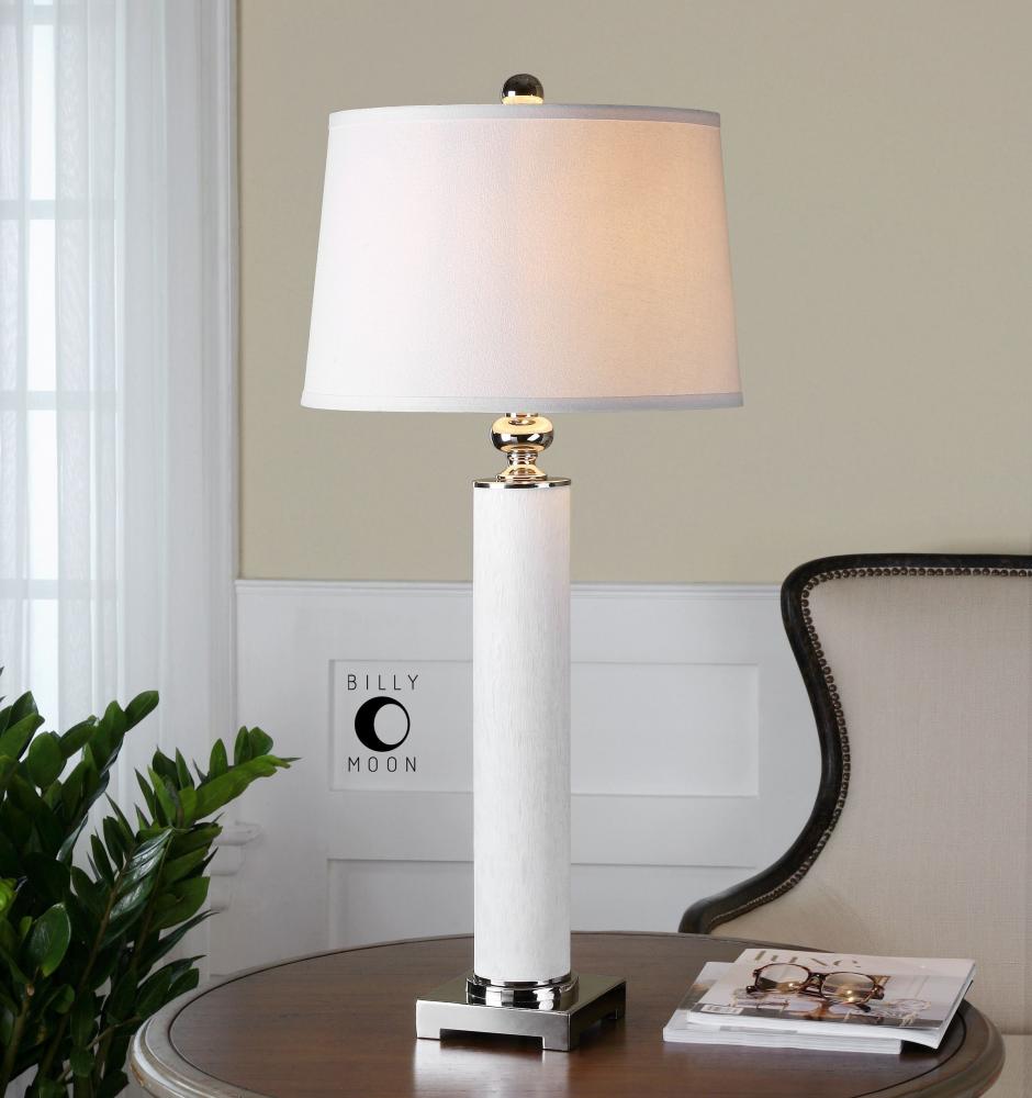 Uttermost Avilius White Glass Table Lamp