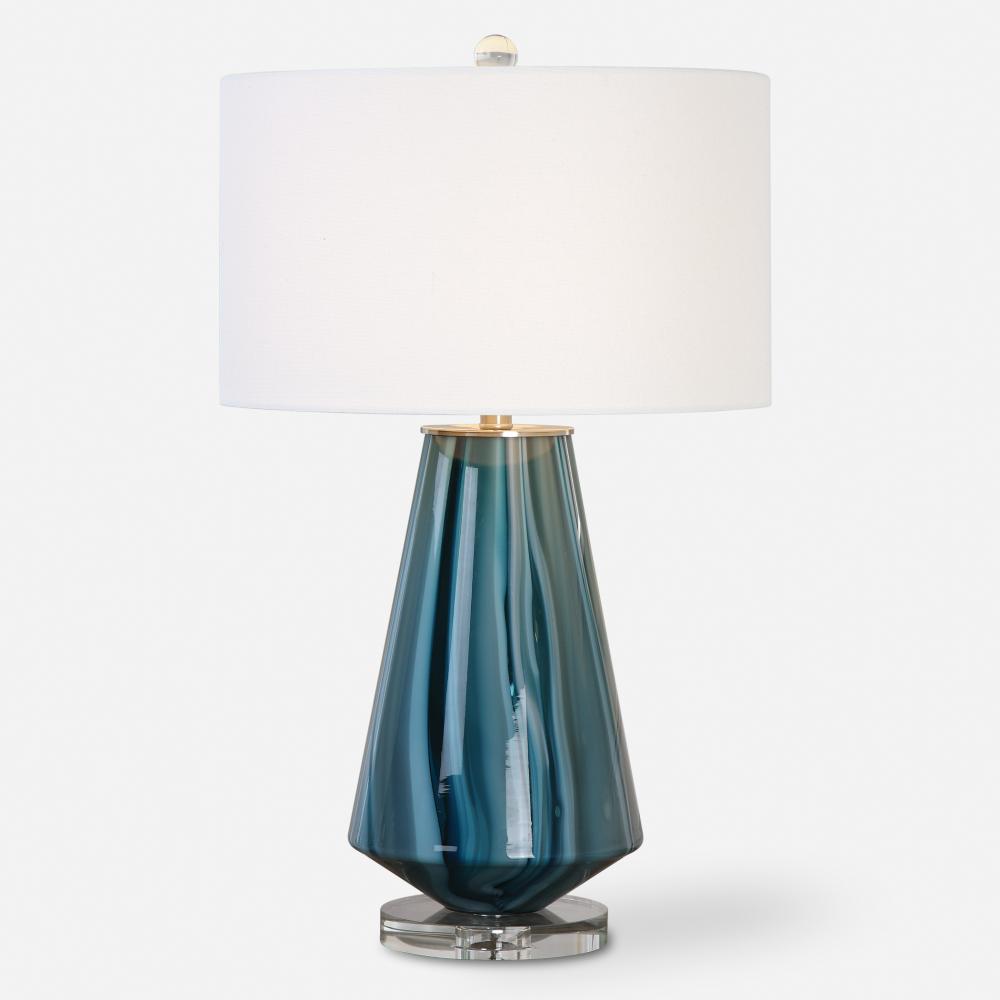 Uttermost Pescara Teal-gray Glass Lamp