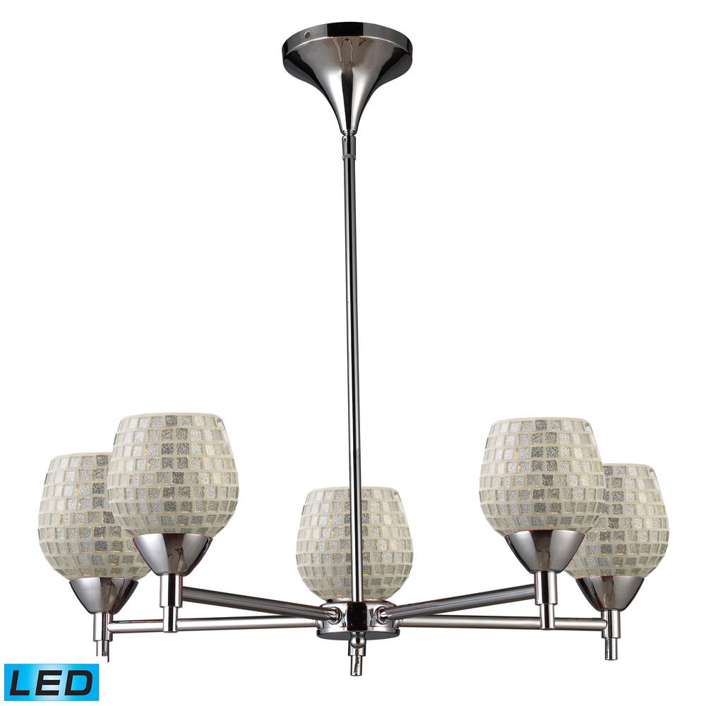 Celina 5 Light LED Chandelier In Polished Chrome