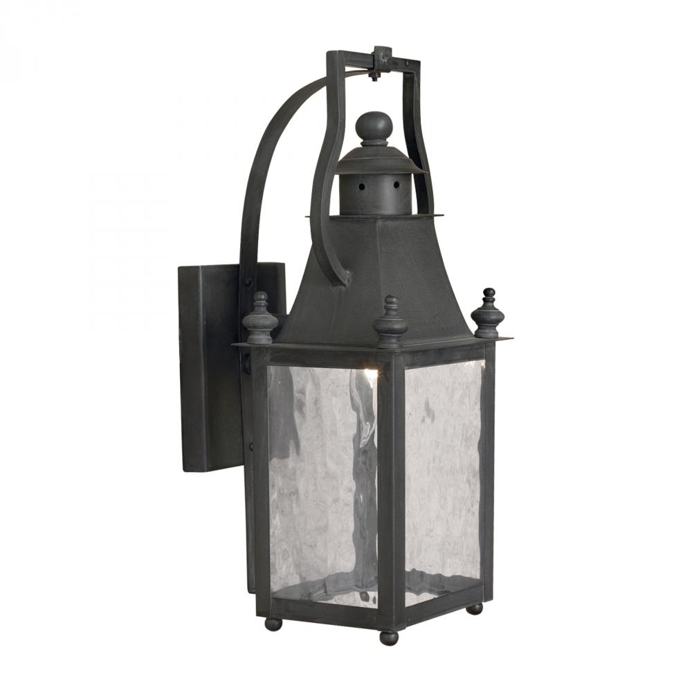 One Light Charcoal Wall Lantern