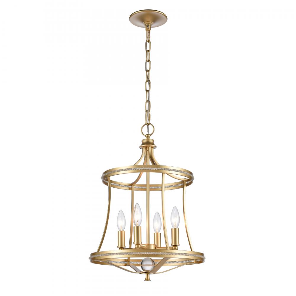 Noura 15.5'' Wide 4-Light Pendant - Champagne Gold