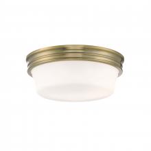 ELK Home 5912-AN-MO - Galen 14'' Wide 3-Light Flush Mount - Antique Brass