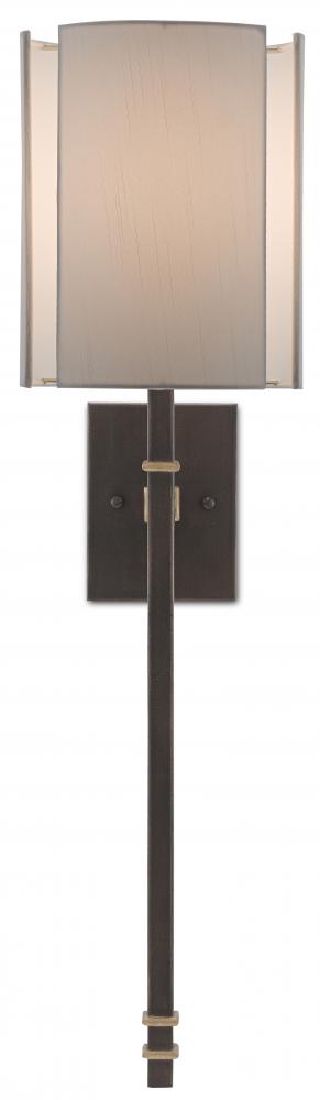 Rocher Bronze Wall Sconce, Whi