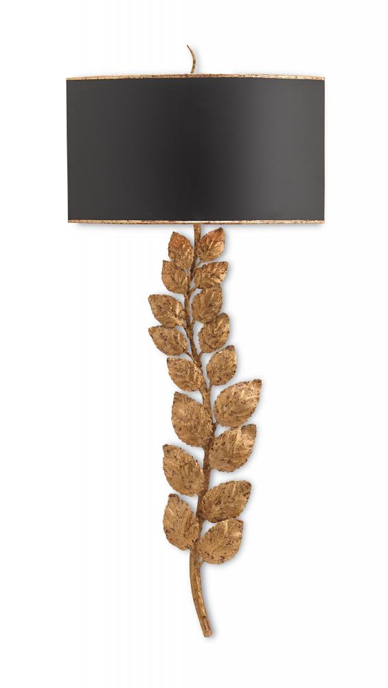 Birdwood Gold Wall Sconce, Bla