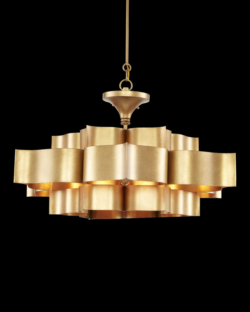 Grand Lotus Large Gold Chandelier