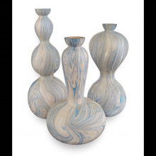 Currey 1200-0740 - Calm Sea Marbleized Vase Set o