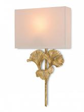 Currey 5178 - Gingko Gold Wall Sconce